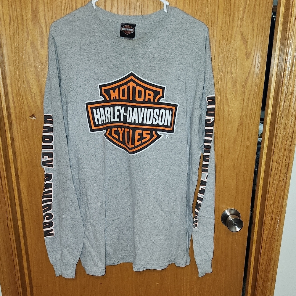 Harley-Davidson Gray Long Sleeve Shirt
